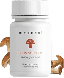 Mind Mend focus shrooms in a bottle