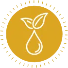tear drop with two leaf logo